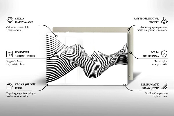 Tűzhelyvédő üveglap Lineáris absztrakció