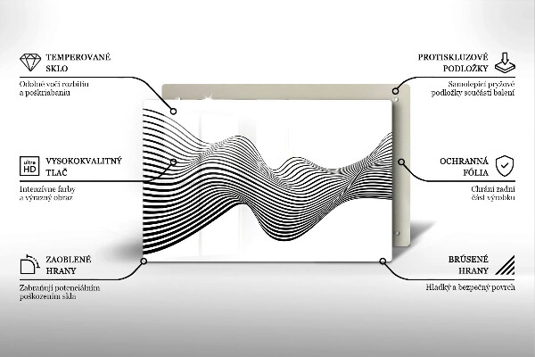 Tűzhelyvédő üveglap Lineáris absztrakció