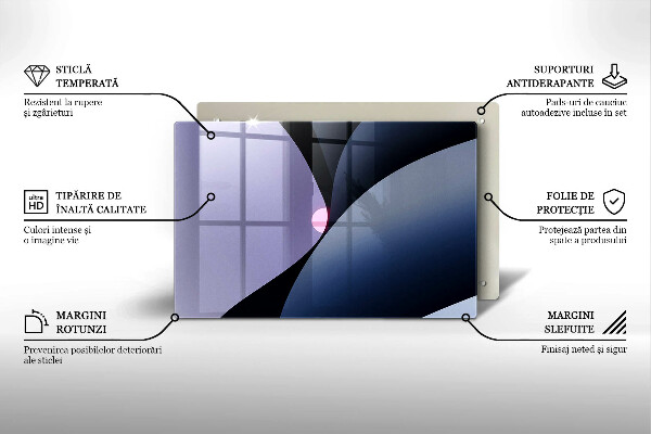 Tűzhelyvédő üveglap Absztrakt formák