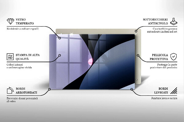 Tűzhelyvédő üveglap Absztrakt formák