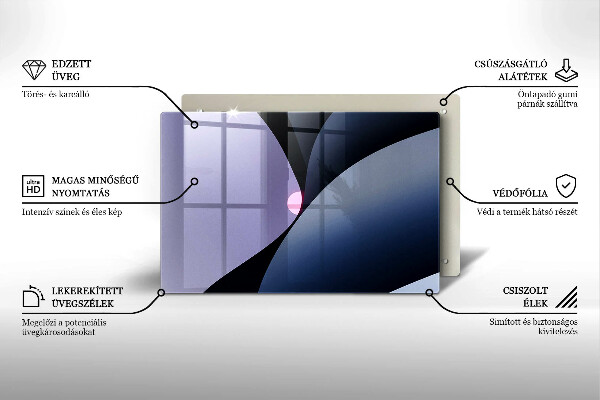 Tűzhelyvédő üveglap Absztrakt formák
