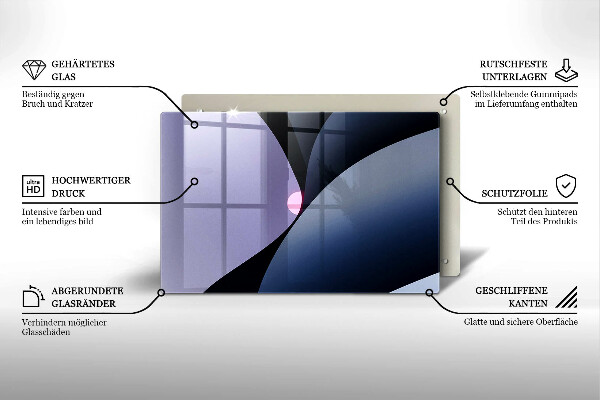 Tűzhelyvédő üveglap Absztrakt formák