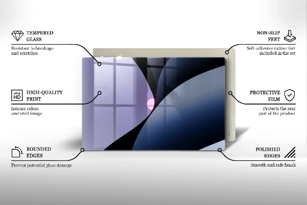 Tűzhelyvédő üveglap Absztrakt formák