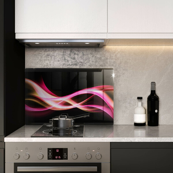 Főzőlap védő üveglap Absztrakt neon füst