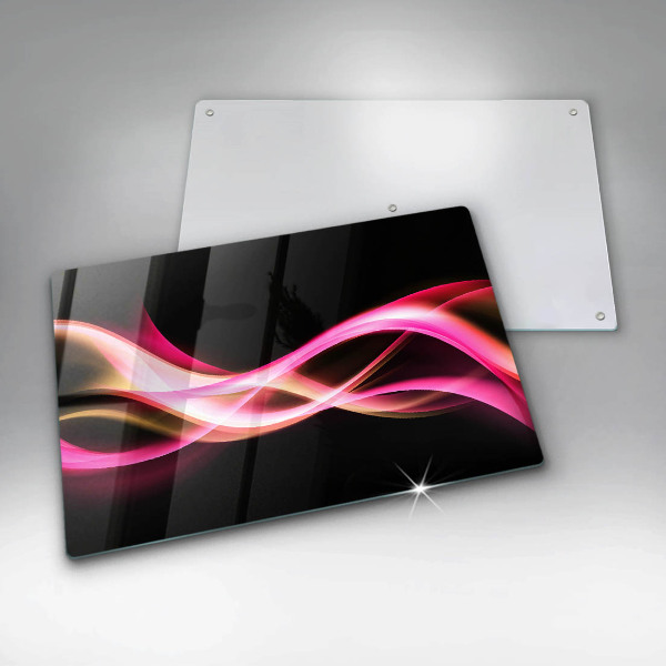 Főzőlap védő üveglap Absztrakt neon füst