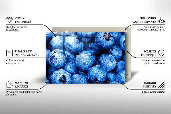 Főzőlap védő üveglap Lédús áfonya