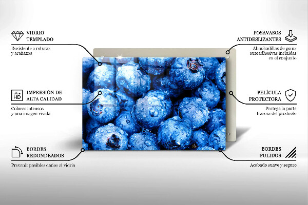 Főzőlap védő üveglap Lédús áfonya