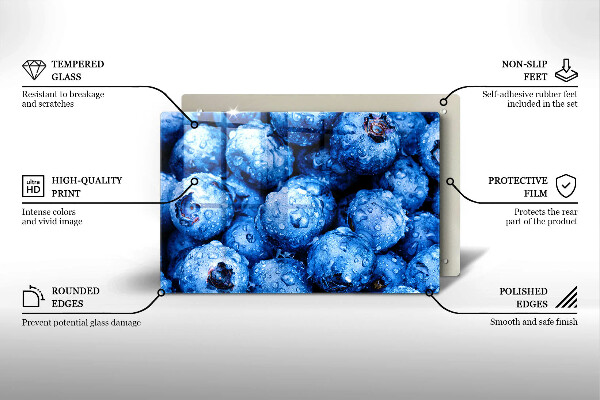 Főzőlap védő üveglap Lédús áfonya