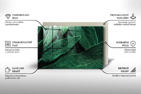 Főzőlap védő üveglap A növény levelei