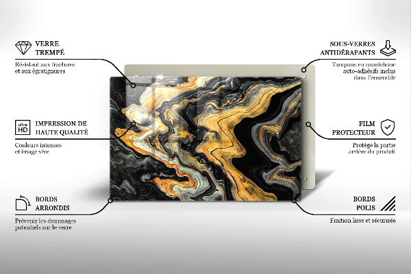 Főzőlap védő üveglap Absztrakt szerkezet