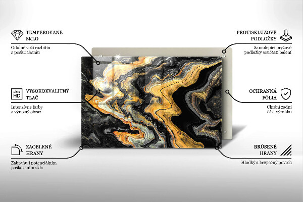 Főzőlap védő üveglap Absztrakt szerkezet