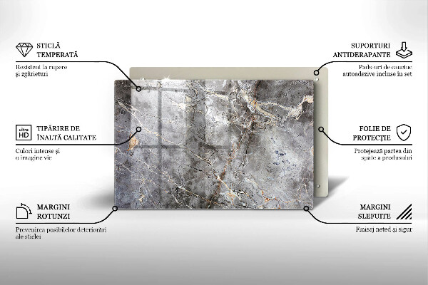 Főzőlap védő üveglap Kő textúra