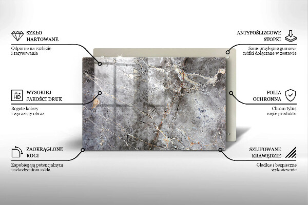 Főzőlap védő üveglap Kő textúra