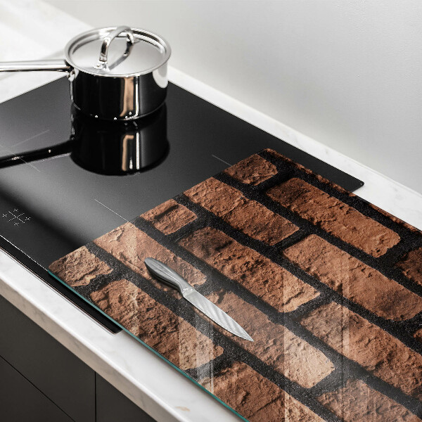 Főzőlap védő üveglap Tégla fal