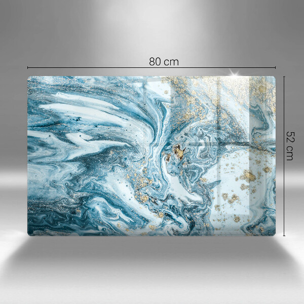 Tűzhelyvédő üveglap Szerkezete arannyal