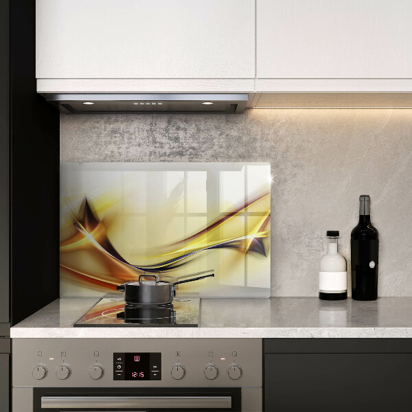 Tűzhelyvédő üveglap Absztrakt fényvonalak