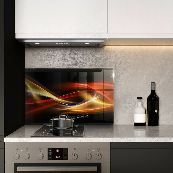 Főzőlap védő üveglap Absztrakt füst és fény