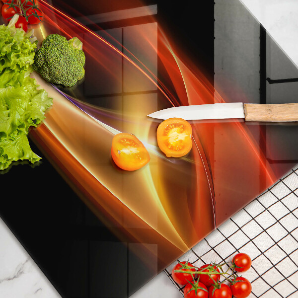 Főzőlap védő üveglap Absztrakt füst és fény