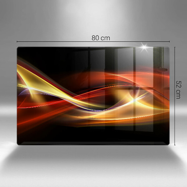 Főzőlap védő üveglap Absztrakt füst és fény