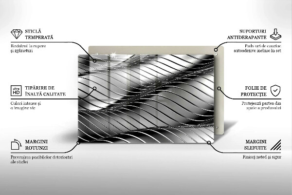 Főzőlap védő üveglap 3D fém szerkezet