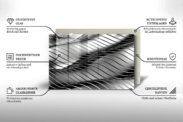 Főzőlap védő üveglap 3D fém szerkezet