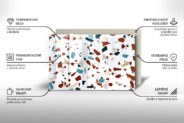 Tűzhelyvédő üveglap Díszítő kő