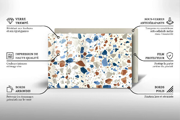 Tűzhelyvédő üveglap Dekoratív kőedény