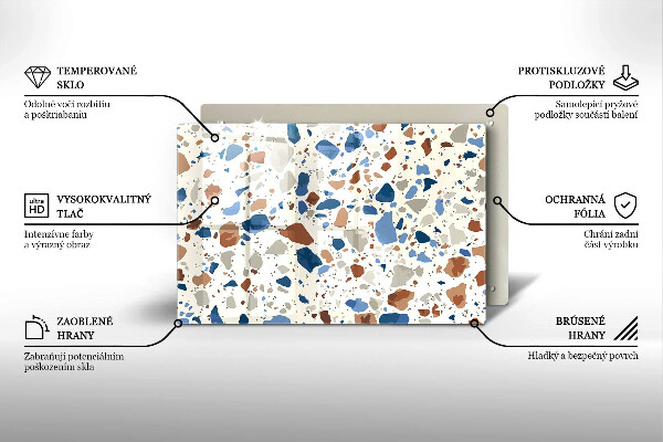 Tűzhelyvédő üveglap Dekoratív kőedény