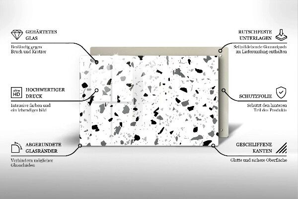 Tűzhelyvédő üveglap Dekoratív kőedény