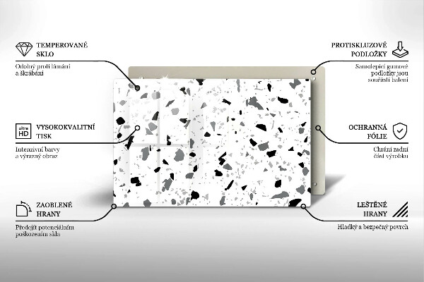 Tűzhelyvédő üveglap Dekoratív kőedény