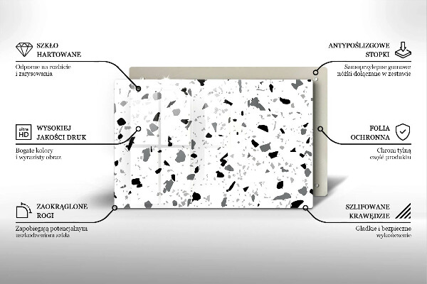 Tűzhelyvédő üveglap Dekoratív kőedény