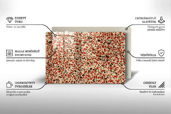 Tűzhelyvédő üveglap Finom kőedény