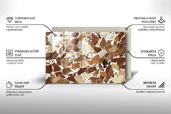 Tűzhelyvédő üveglap Kő díszítő foltok