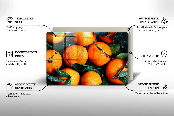 Tűzhelyvédő üveglap Narancs gyümölcs