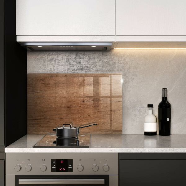 Főzőlap védő üveglap Fa textúra