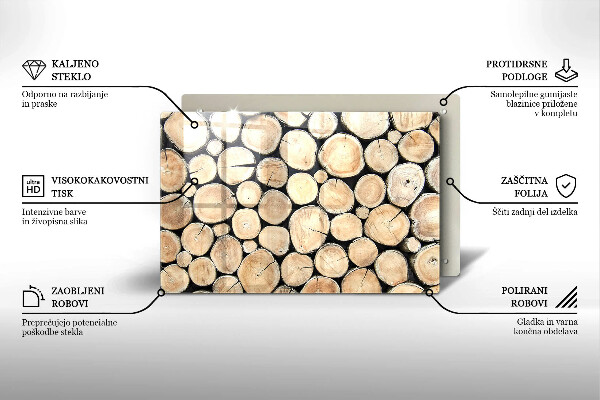 Főzőlap védő üveglap Fa fatörzsek