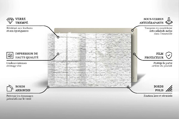 Tűzhelyvédő üveglap Téglafal fal