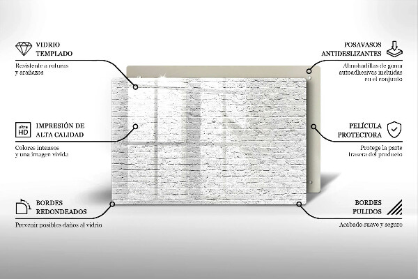 Tűzhelyvédő üveglap Téglafal fal