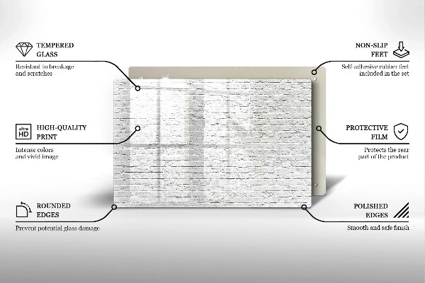 Tűzhelyvédő üveglap Téglafal fal