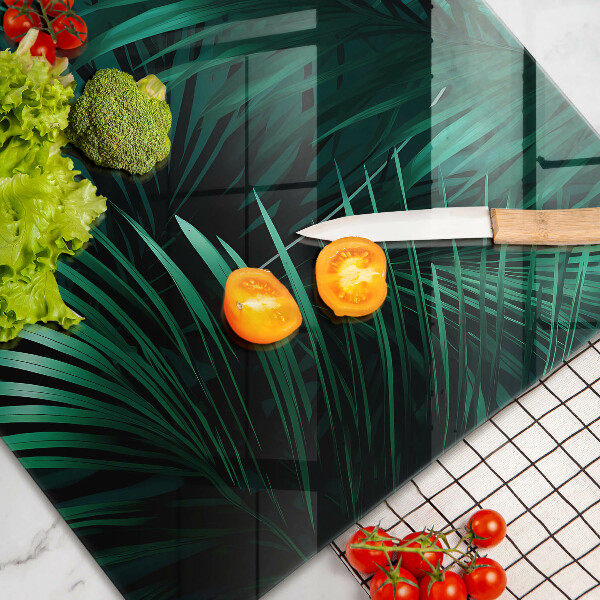 Tűzhelyvédő üveglap Vad dzsungel levelei