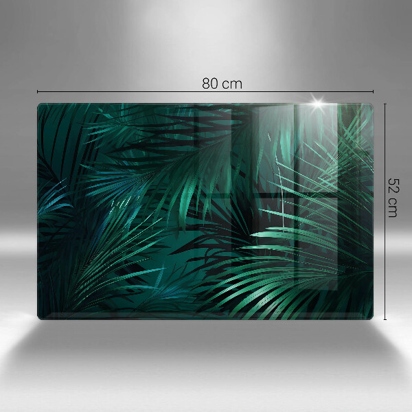 Tűzhelyvédő üveglap Vad dzsungel levelei