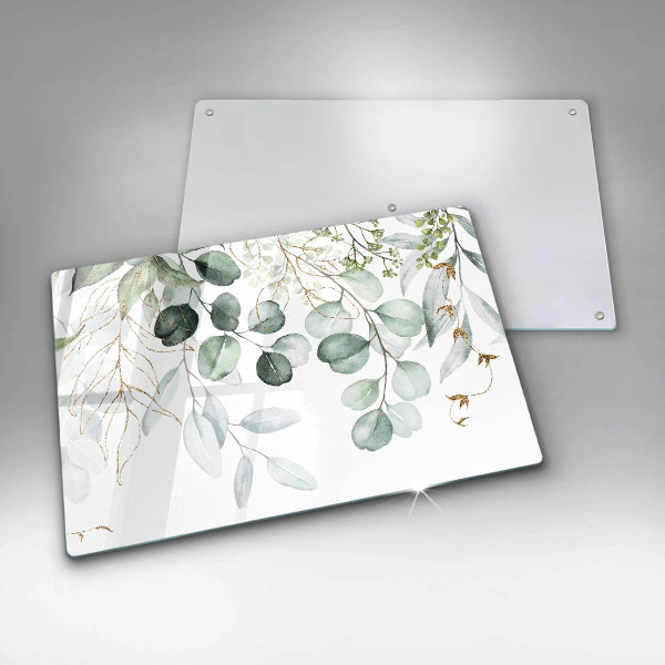 Tűzhelyvédő üveglap Festett növények