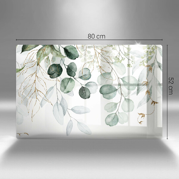 Tűzhelyvédő üveglap Festett növények