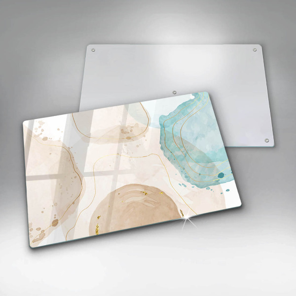 Tűzhelyvédő üveglap Világos bohó formák