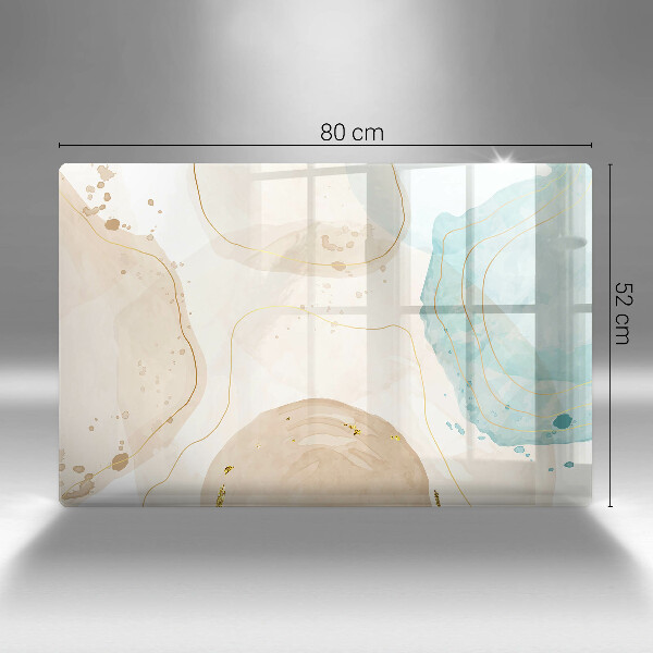 Tűzhelyvédő üveglap Világos bohó formák