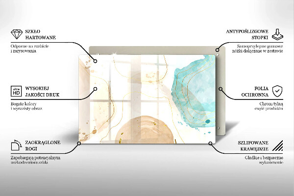 Tűzhelyvédő üveglap Világos bohó formák