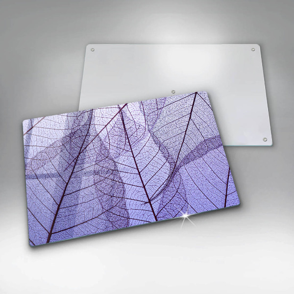 Tűzhelyvédő üveglap Levelek erekkel