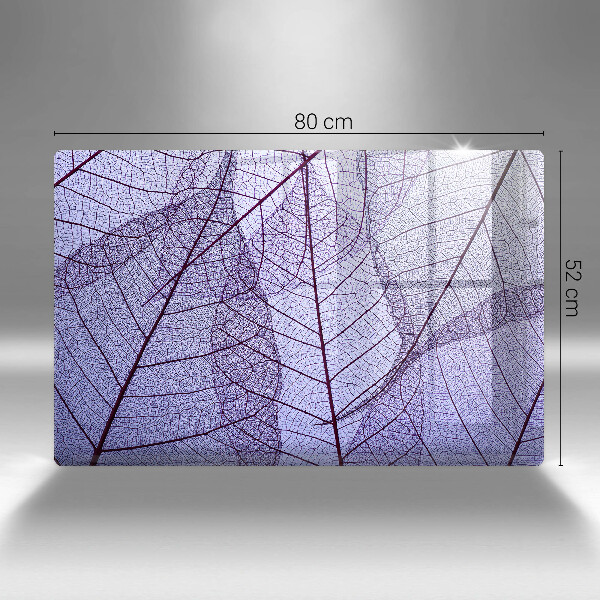 Tűzhelyvédő üveglap Levelek erekkel