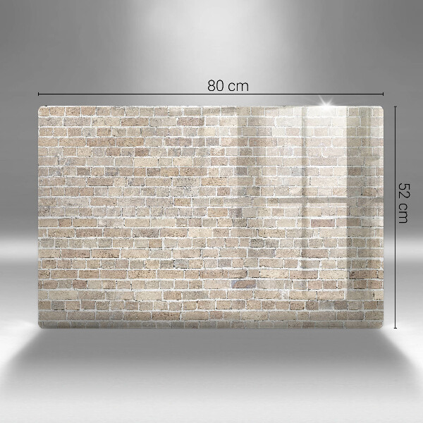 Főzőlap védő üveglap Világos téglafal