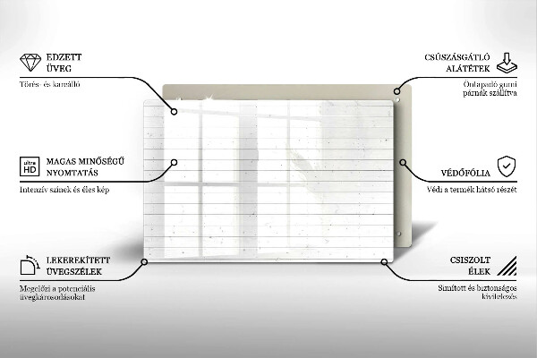 Főzőlap védő üveglap Modern világos táblák